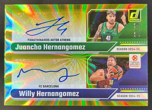 2024-25 Donruss Euroleague Willy Hernangomez Juancho Dual Gold Holo Auto #7/10