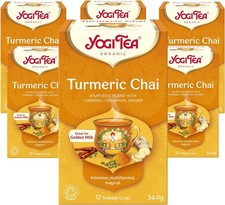 Yogi Tea, Turmeric Chai, Organic Herbal Tea, Great for Golden Milk, Blend of Tu