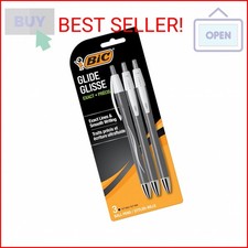 BIC Glide Exact Retractable Ball Point Pen, Fine Point Pens 0.7 mm , Black, Pre
