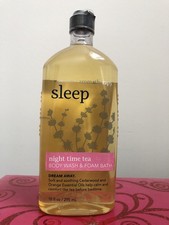 Bath  Body Works Aromatherapy SLEEP NIGHT TIME TEA Body Wash 10 oz Rare