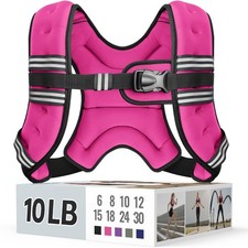 Weighted Vest for Women  Men with Reflective Stripe and Adjustable Buckle, C...