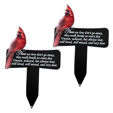 2 Pack Cardinals Memorial Gift Cardinals Decoration Cardinals Grave Markers