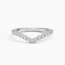 0.33 Ct Round Cut Lab Grown Diamond Eternity Wedding Band Ring 14k White Gold