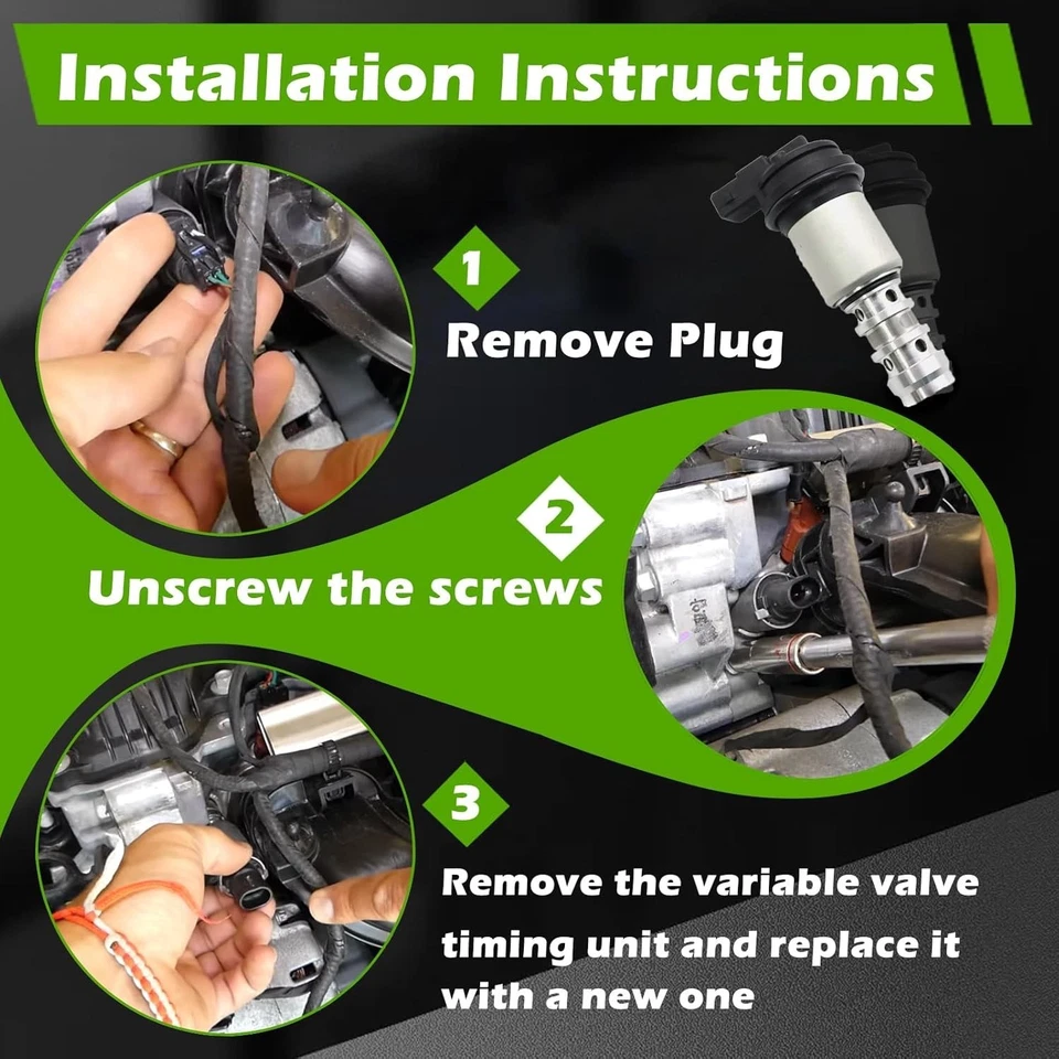 4x Solenoide de distribución de válvula variable de admisión y escape apto para BMW 545i 550i 750i X5 Foto 2 de 4