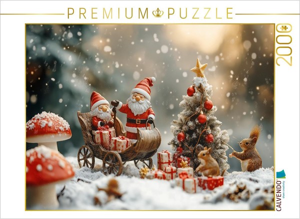 Calvendo Puzzle Christmas Magic With The Garden Gnomes | 2000 Pieces, Finished S-image