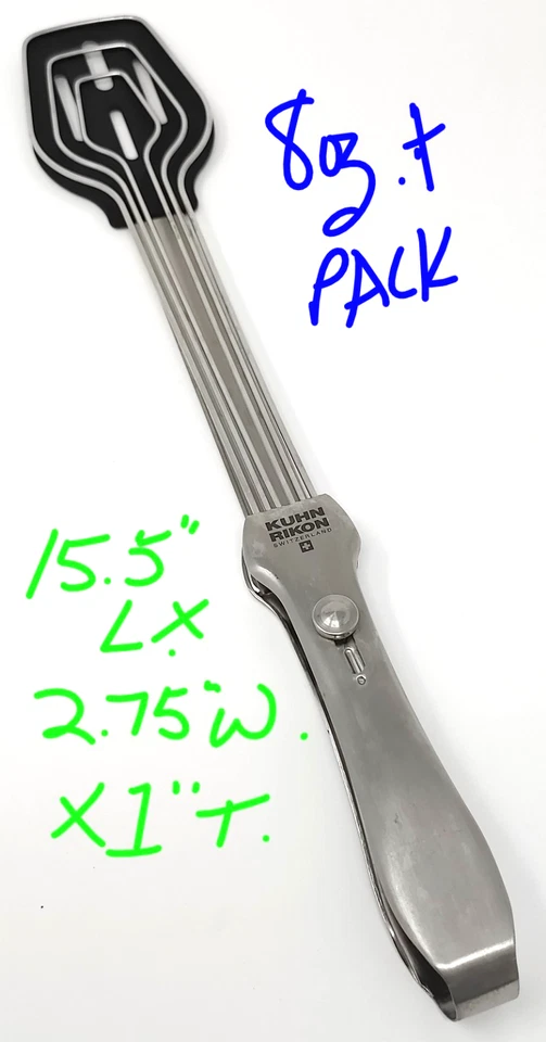 Pinzas Kuhn Rikon Easy Lock X LONG Suiza 15" multiuso espátula plana y alambre Foto 2 de 4