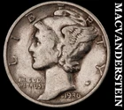 1936 Silver Mercury Dime - Scarce  Better Date  No Reserve  #K2284