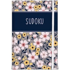 A6 Puzzle Book - Sudoku Puzzles Long Journey Small Size Adults Floral Games
