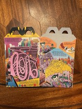 1993 McDONALD'S HAPPY MEAL BOX, BATMAN ANIMATED SERIES, CRAZY CARNIVAL Set Of 4