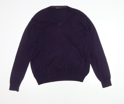 Lila Pullover Pulli Herren UK Größe XL Marks and Spencer