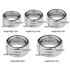 Men Stainless Steel Penis Stretcher Ring Metal Balls Enhancer Delay Ejaculation