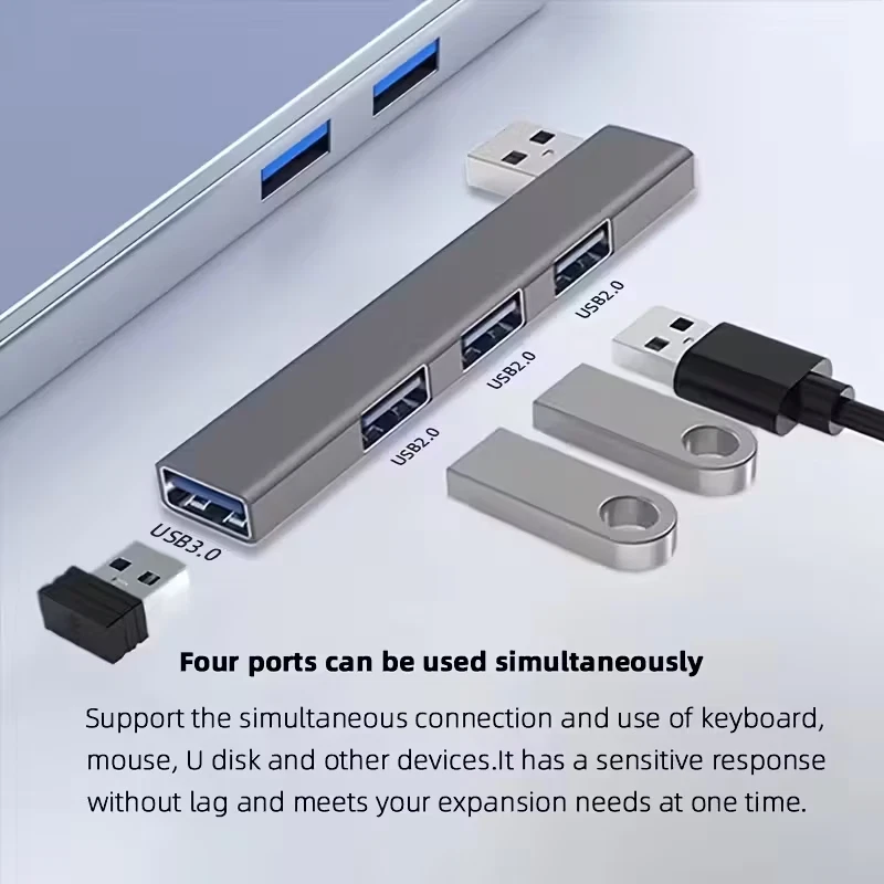 2pcs USB C to USB Hub 4 Ports, Multiport Adapter, USB 3.0 Port Type C Docking US