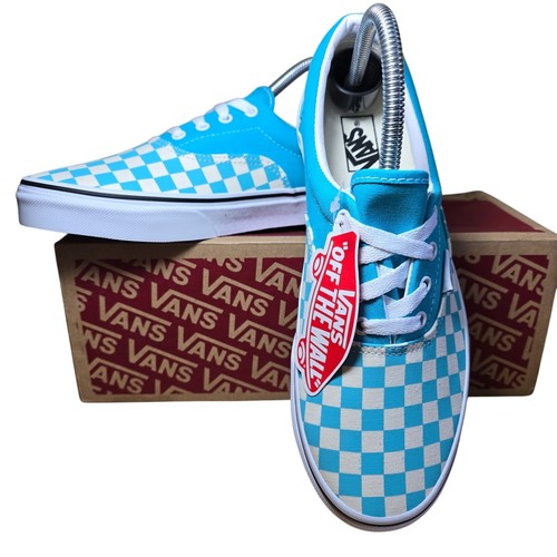 Brandneu Vintage Vans blau Schachbrettmuster mit Karton Jugend/Herren 6,5, Damengröße 8 - Bild 2 von 7