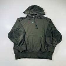 Nike Everyday Modern Fleece Center Swoosh Hoodie Dark Green Women Size Small