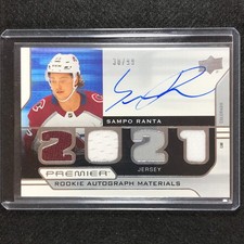 2021-22 Premier Nhl Sampo Ranta 2021 Rookie Jersey Auto 30/99