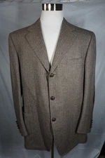 The Nicest CANALI Tweed Blazer I've Seen 46R Leather Elbow Patch/PROFESSOR