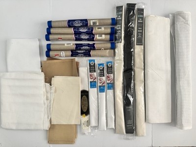 Huge Cross Stitch Fabric Lot Aida Cloth Charles Craft Zweigart Linen Mixed