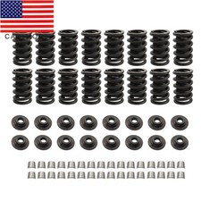 Chevrolet Sbc 327 350 400 Valve Springs Kit Steel Retainers Hd Locks