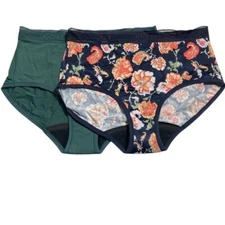Jockey~Set of 2~Worry Free Micro Stretch Briefs~Medium~Pine/Floral~A648725 10876