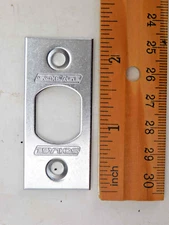 Schlage Square Corner 2-1/4" Deadbolt Latch Plate Chrome #8f3