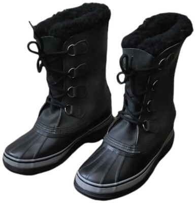 Sorel Bighorn Leather Winter Boots US Size 7.5 Wool Lined  display picture 2