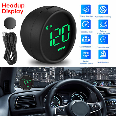 Digital GPS Speedometer Universal Car HUD Headup Display Overspeed Warning Alarm