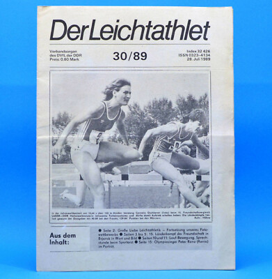 DDR Der Leichtathlet 30 1989 | DVfL Felke Peter Rono Junioren in Erfurt Z1