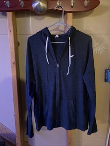 light blue full zip moletom com capuz