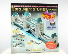 Tower Bridge Of London 3D Puzzle Plex 590 Pieces Age 8 Telebrands 30" Long New
