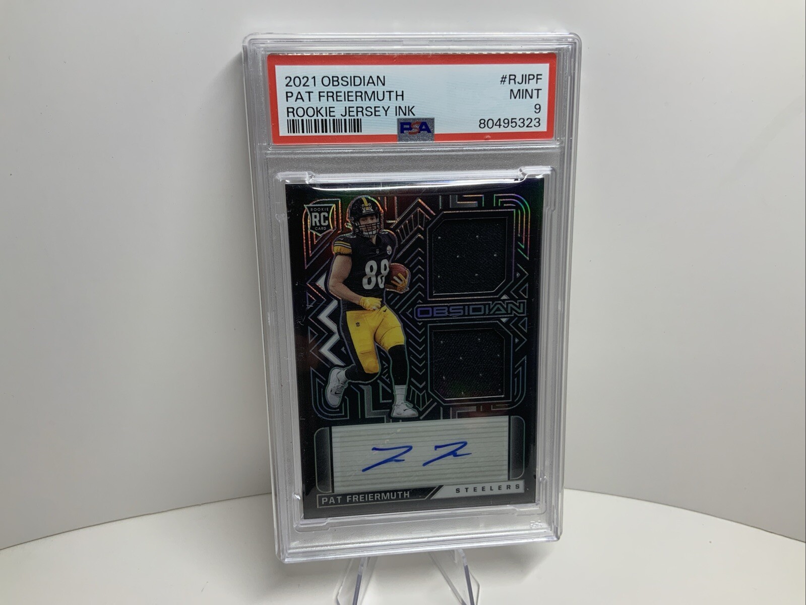 2021 Panini Obsidian - Rookie Jersey Ink #RJI-PF Pat Freiermuth 77/150