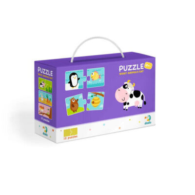 Puzzle duo 12x2 elementy. DODO. Co jedzą zwierzęta