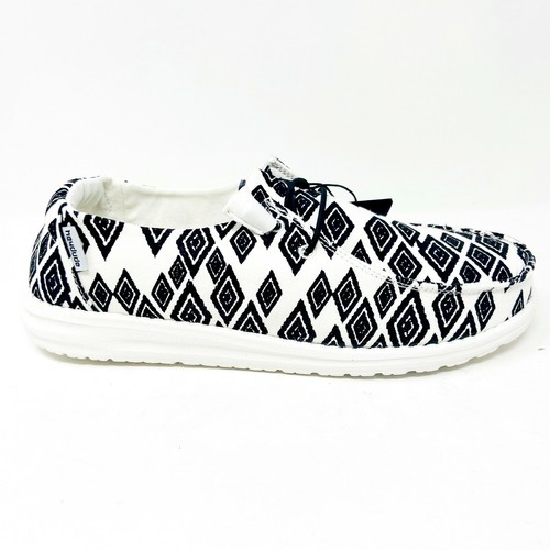 Hey Dude Womens Wendy Print Black White 