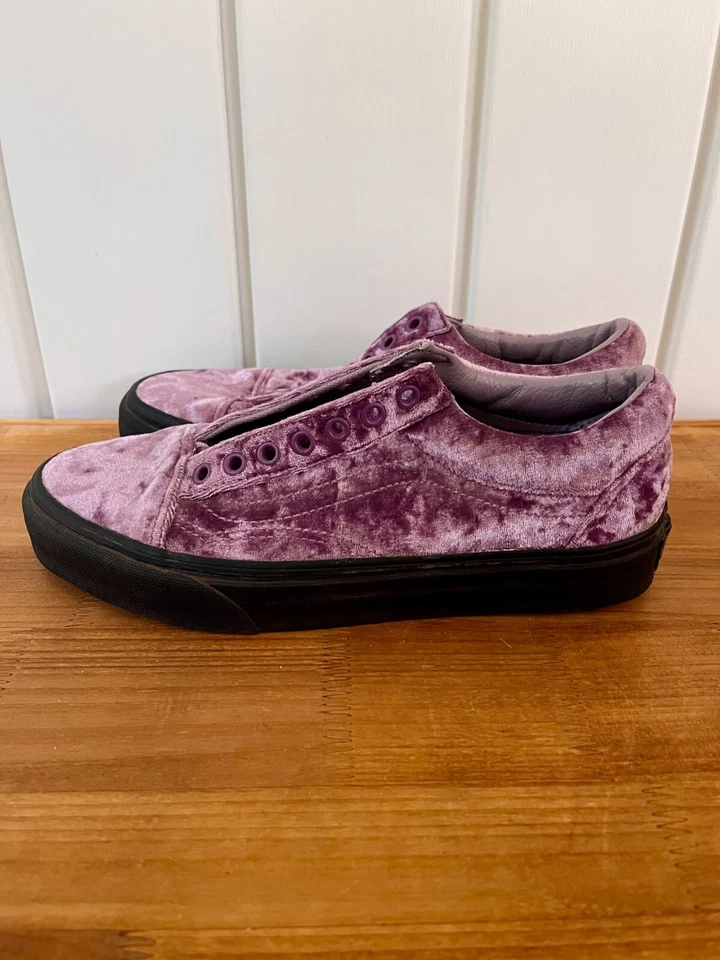 Vans Old Skool Sea Fog Purple Velvet Skate Shoes Size Men 6.5/Women 8 - Image 4 of 4