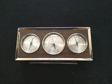 AIRGUIDE WEATHER STATION 1970's THERMOMETER HYGROMETER BAROMETER 