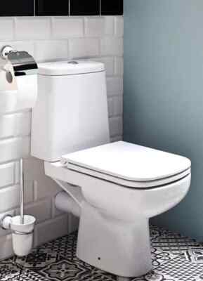 Wc Toilette Stand komplett set mit Spülkasten KERAMIK Inkl. Wc Sitz Spülrandlose