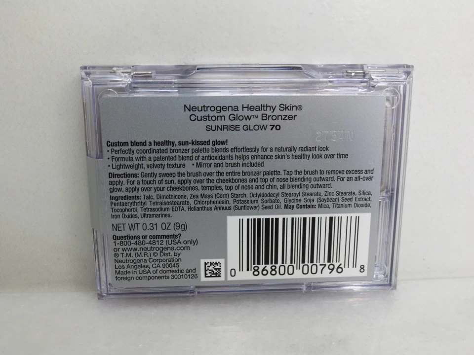 NEUTROGENA HEALTHY SKIN CUSTOM GLOW BRONZER 70 SUNRISE GLOW 0.31 OZ NWOB - Image 2 of 2