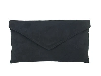 LONI Neat Envelope Faux Suede Clutch Bag/Shoulder Bag