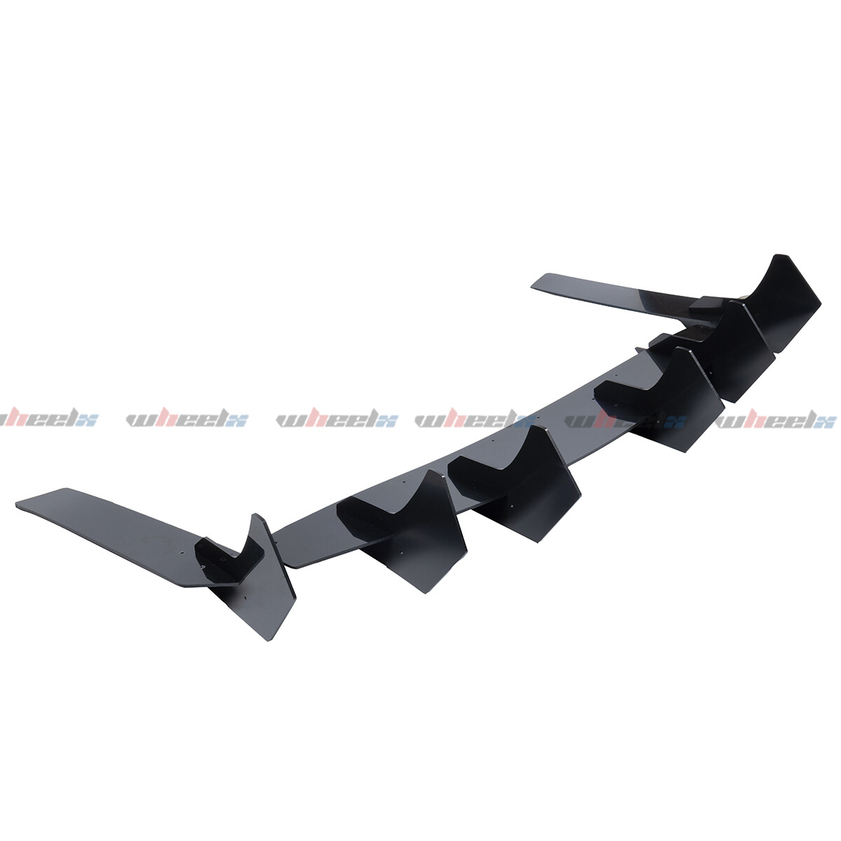 V2 Style Glossy Black Rear Diffuser & Side Splitter For Ford Mustang 2015-2023