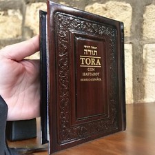 Hebreo y Español Torá Pentateuco Haftarot Libro Biblia Syanagoue lujoso Torá
