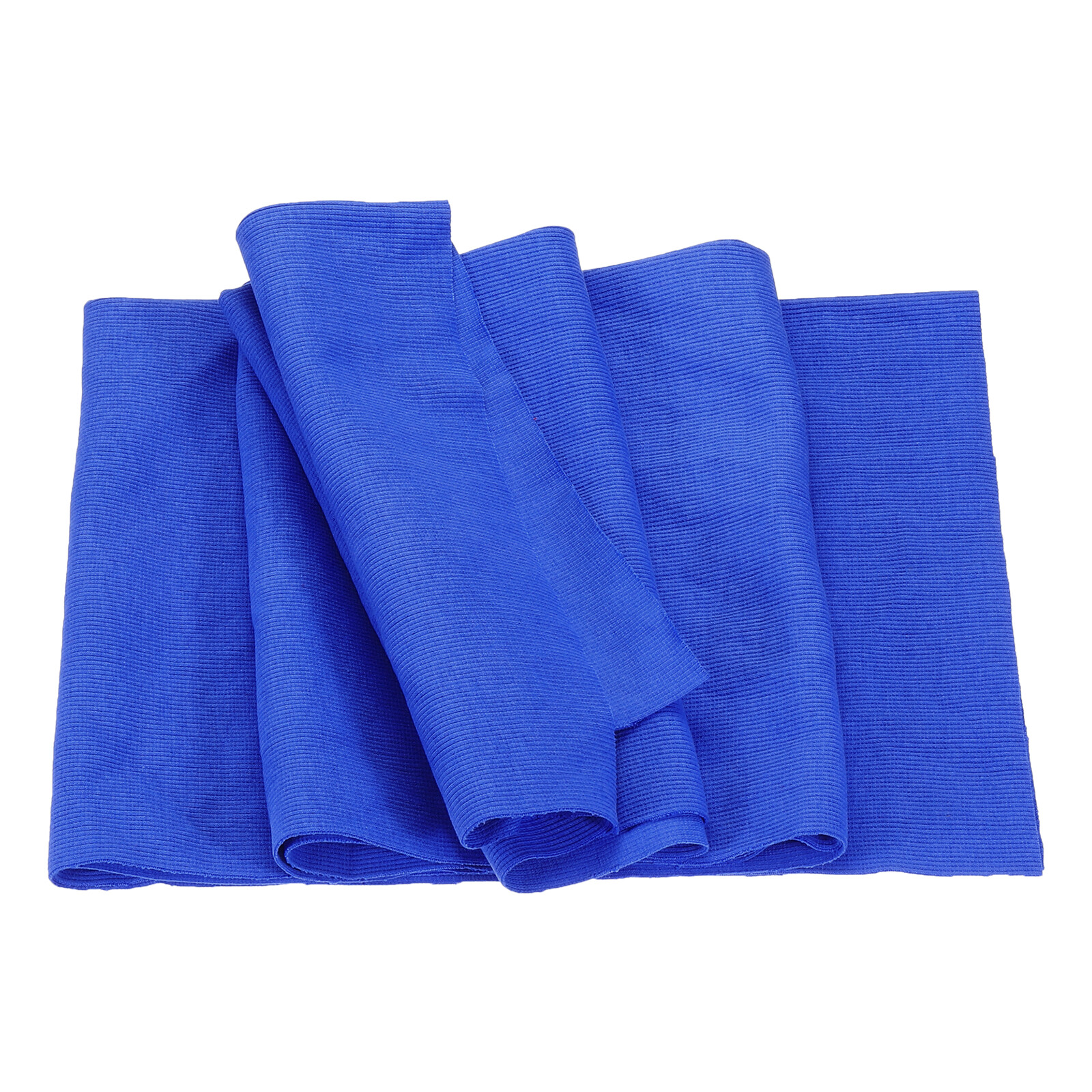 50cm x 1.2m Elastic Cuffs Ribbed Trim Cotton Fabric Knitted Stretch Band Blue
