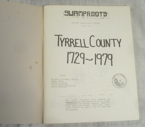 SWAMPROOTS -- TYRRELL COUNTY 250th Anniversary -- Columbia, North Carolina, 1979 - Bild 2 von 16