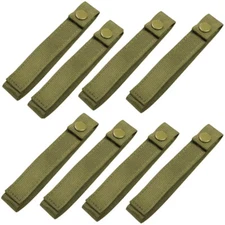 8Pcs 6" MOD MOLLE PALS Modular Web Gear Replacement Tie Straps Green