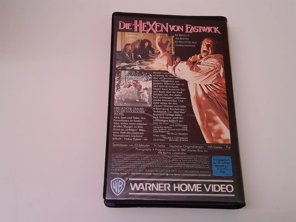 Die Hexen von Eastwick 1987 VHS German PAL Video Großbox Jack Nicholson Cher - Bild 2 von 4