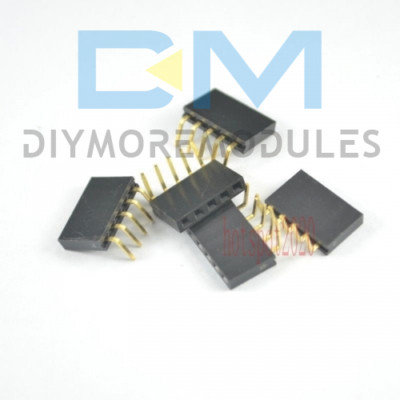 20PCS 1x5Pin Header 2.54mm Pitch Right Angle Female Single Row Connector Socket