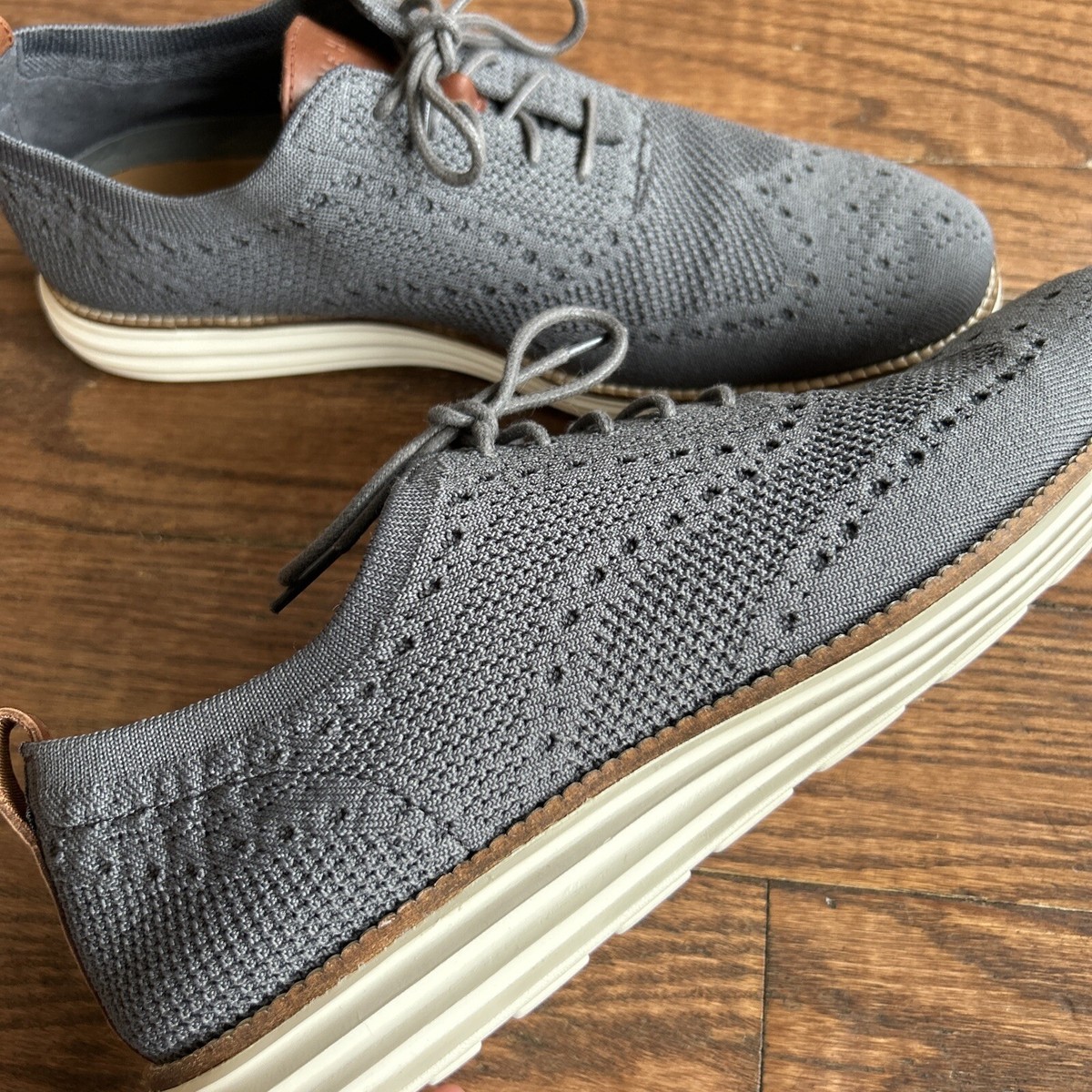 Cole Haan Wingtip Oxfords Shoes Mens 10 Original Grand Knit