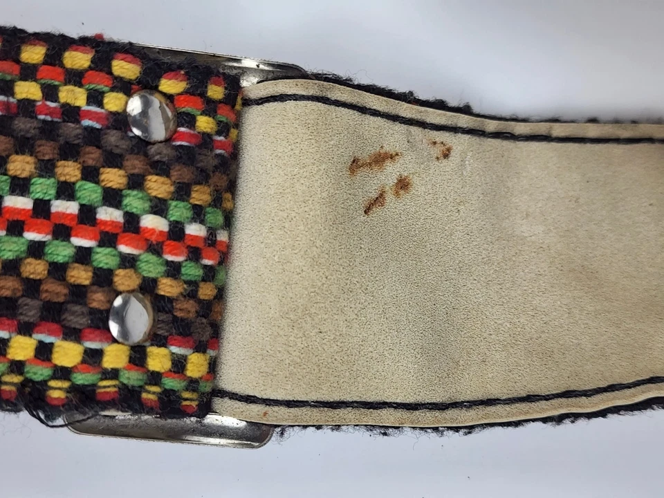 Vintage Hippie 2”x31" Camera Shoulder Strap 1970s Adjustable Film Carrier Knit - Image 4 of 4