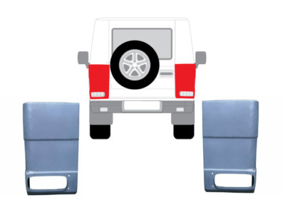 Für Mercedes G-Klasse  W463 2002- Reparaturblech Heckblech Ecke/ Paar