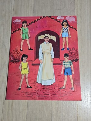 Vtg ARTCRAFT The Flying Nun Paper Dolls Uncut 1968 #5124 Missing Packaging Page