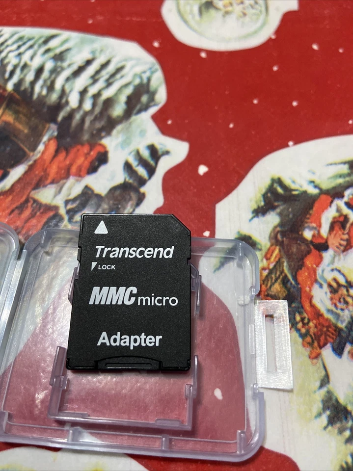 TRANSCEND MMC MICRO SD CARD DA 128 MB CON ADATTATORE NUOVA MAI UTILIZZATA - Immagine 2 di 4