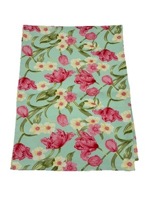 April Cornell Table Runner Spring Flowers Tulip Daffodil 72'' x 13'' Pink